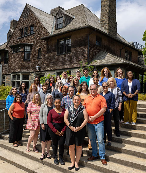 fall 2023 orientation group infant of Freer House